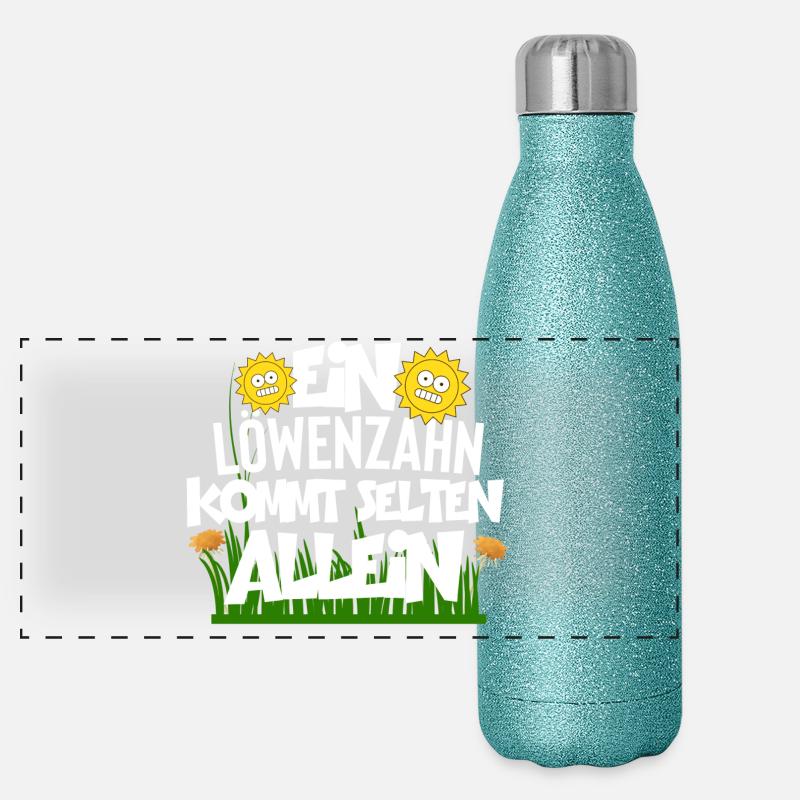 Garten Gärtner Panorama Glitzer Isolierflasche 500 ml