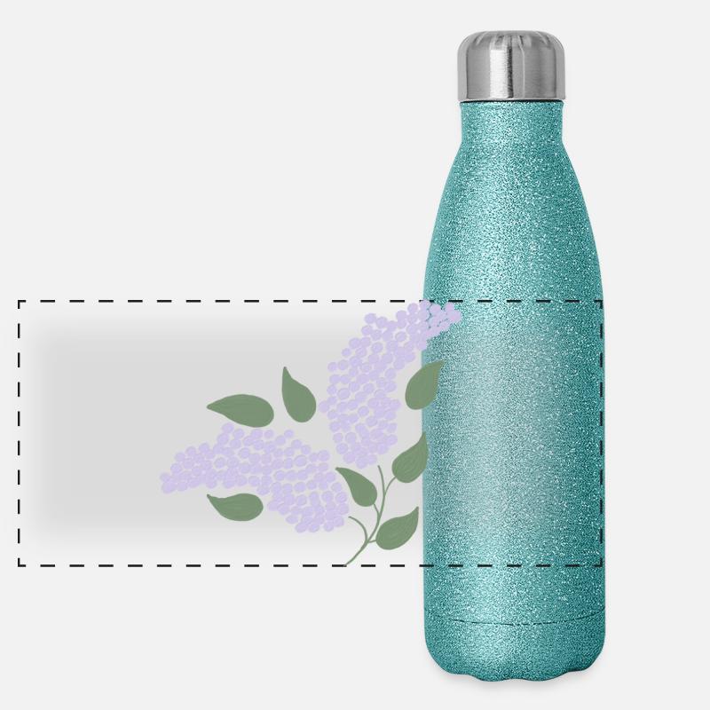 Lilas Gourde isotherme panoramique pailletée 500 ml