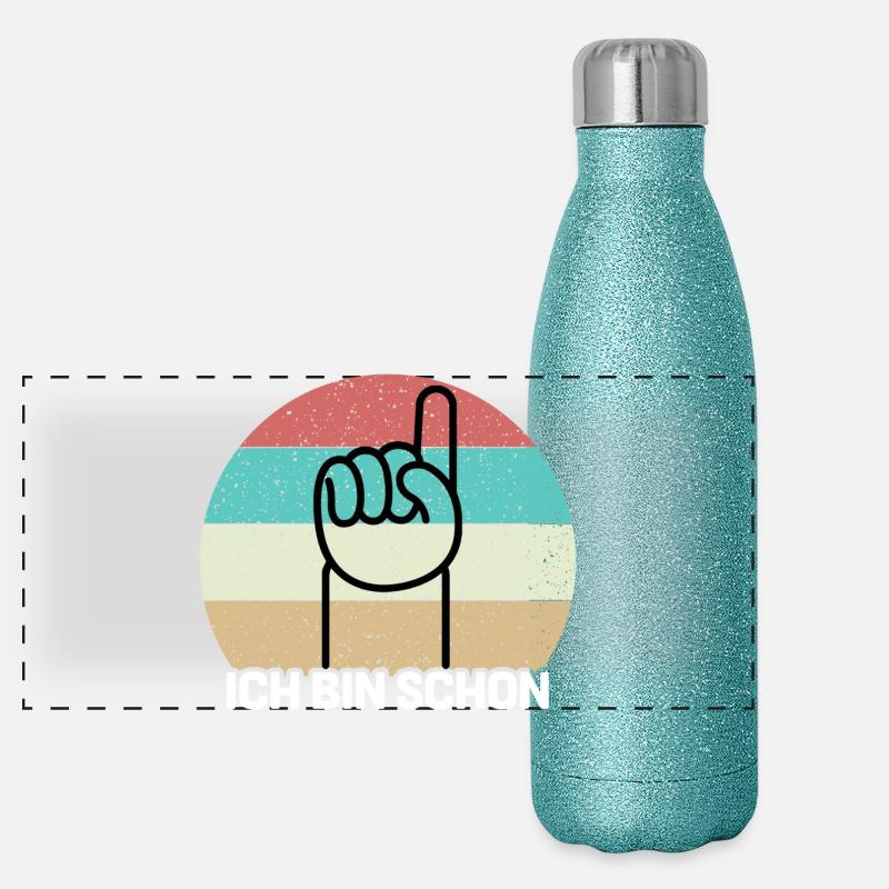 Ich bin schon 1 Panorama Glitzer Isolierflasche 500 ml