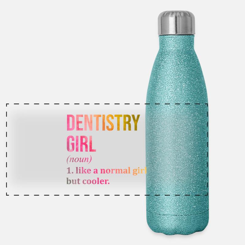 dentiste Gourde isotherme panoramique pailletée 500 ml