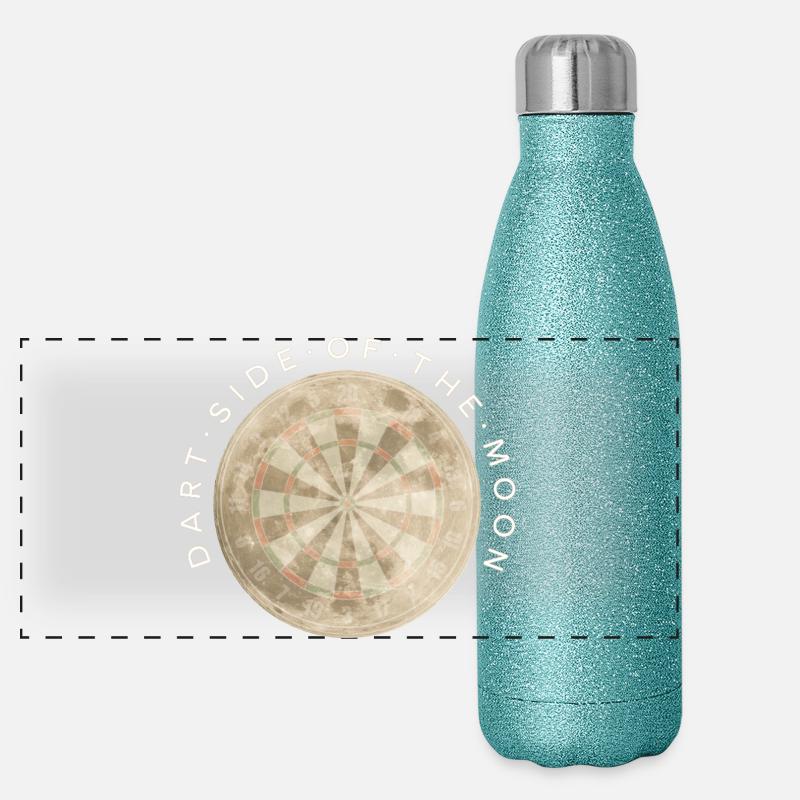 Fléchettes Fun Chemise Fléchettes Côté de la lune Gourde isotherme panoramique pailletée 500 ml