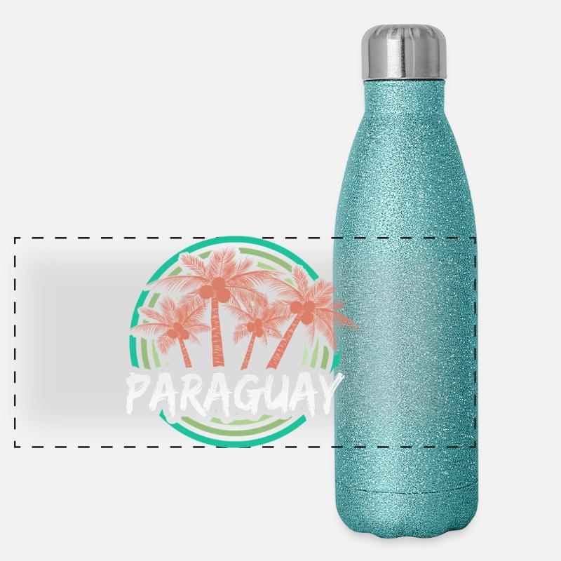 Paraguay Panoramic Glitter Thermal Bottle 500 ml