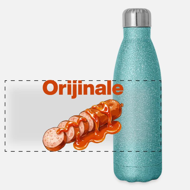 ORIJINALE CURRYWURST! Panorama Glitzer Isolierflasche 500 ml