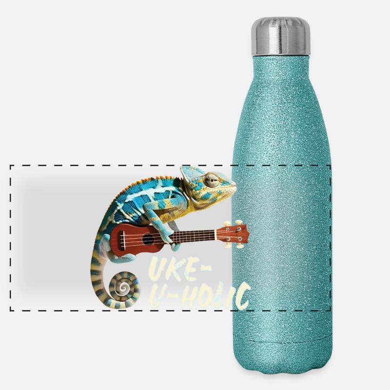 Caméléon Uke-u-holic Gourde isotherme panoramique pailletée 500 ml