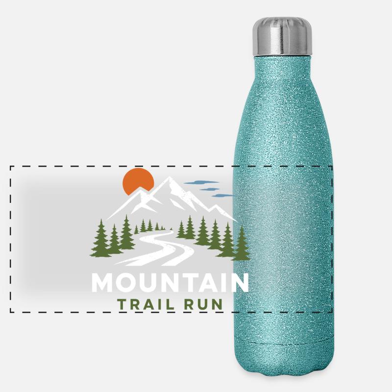 Mountain Trail Run Panoramic Glitter Thermal Bottle 500 ml
