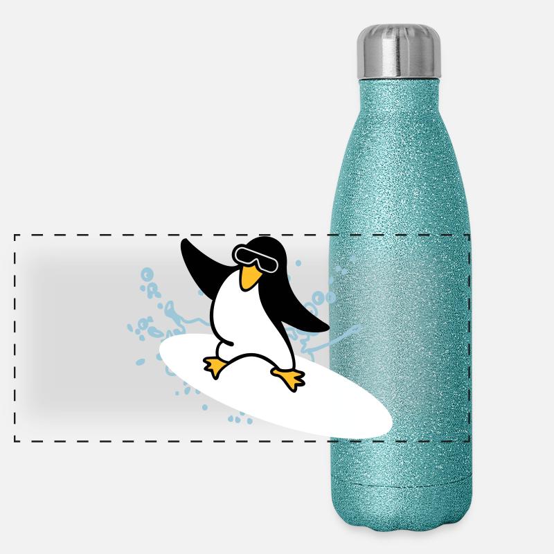 Water splashing / Wasserspritzer (1c) Panoramic Glitter Thermal Bottle 500 ml