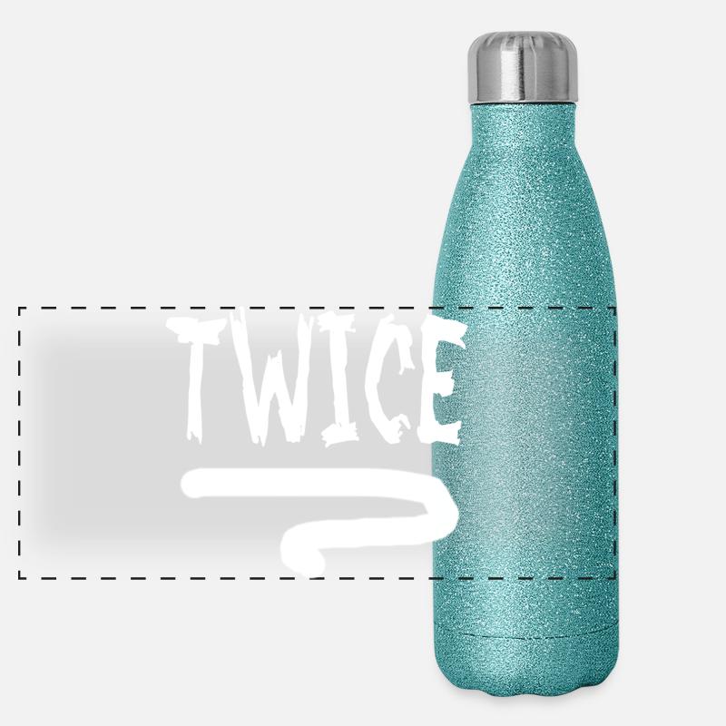 Frappez deux fois Gourde isotherme panoramique pailletée 500 ml