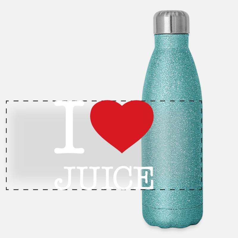 I LOVE JUICE Panorama Glitzer Isolierflasche 500 ml