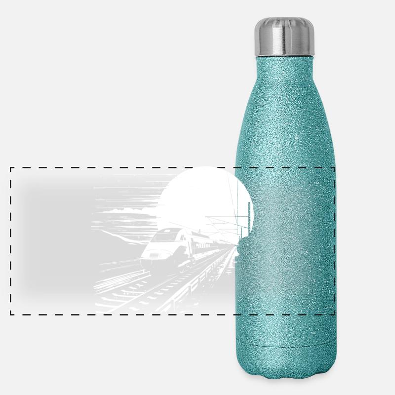 Railway Graphic Panoramic Glitter Thermal Bottle 500 ml