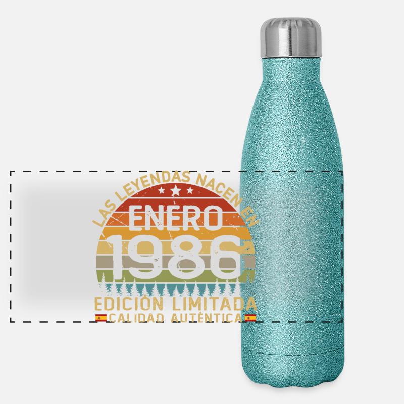 Janvier 1986 Anniversaire de 40 ans Gourde isotherme panoramique pailletée 500 ml