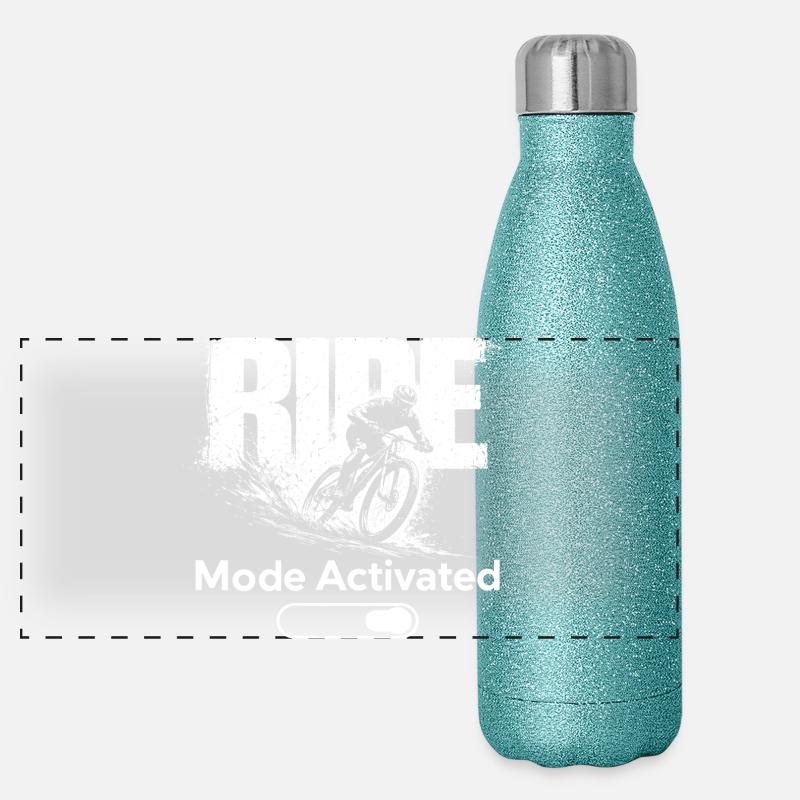 Mode Ride, Chemise Activée VTT VTT Gourde isotherme panoramique pailletée 500 ml