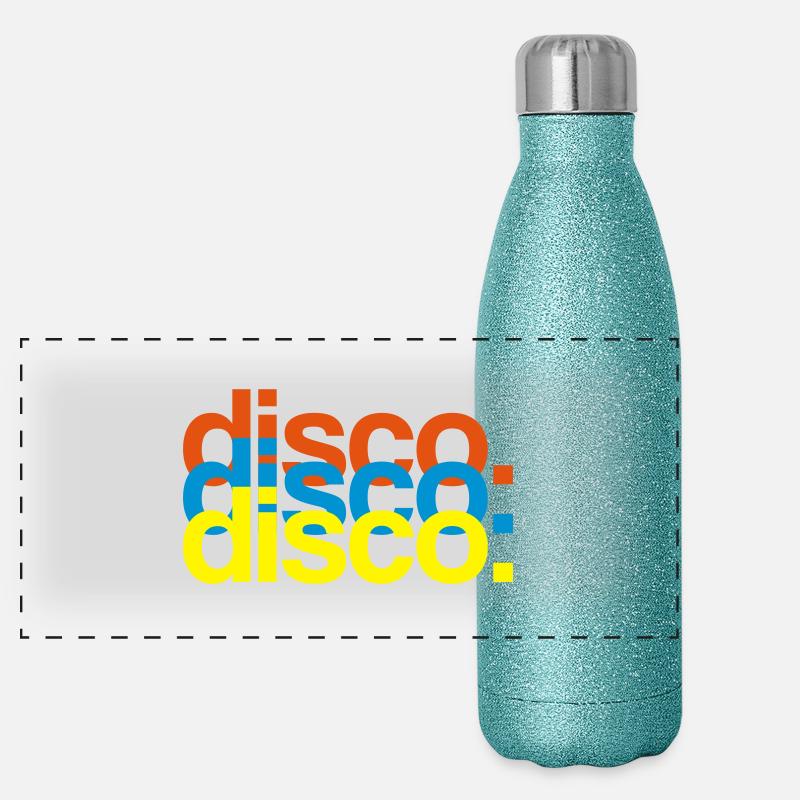 Disco - Party - Fun Panorama Glitzer Isolierflasche 500 ml