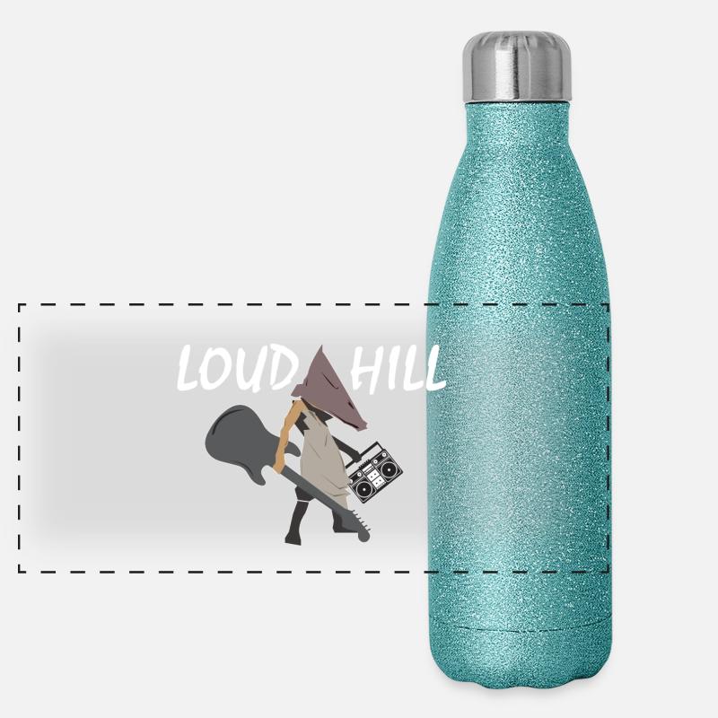 Loud Hill Pyramid Head Monster Gift Idea Panoramic Glitter Thermal Bottle 500 ml