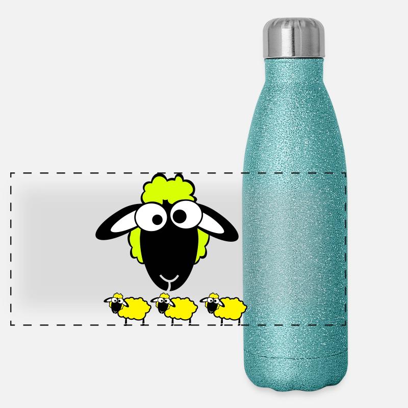 sheep color Panorama Glitzer Isolierflasche 500 ml