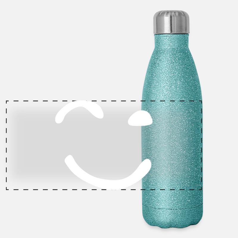 Le visage clignotant Gourde isotherme panoramique pailletée 500 ml