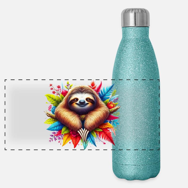 Sloth Panoramic Glitter Thermal Bottle 500 ml
