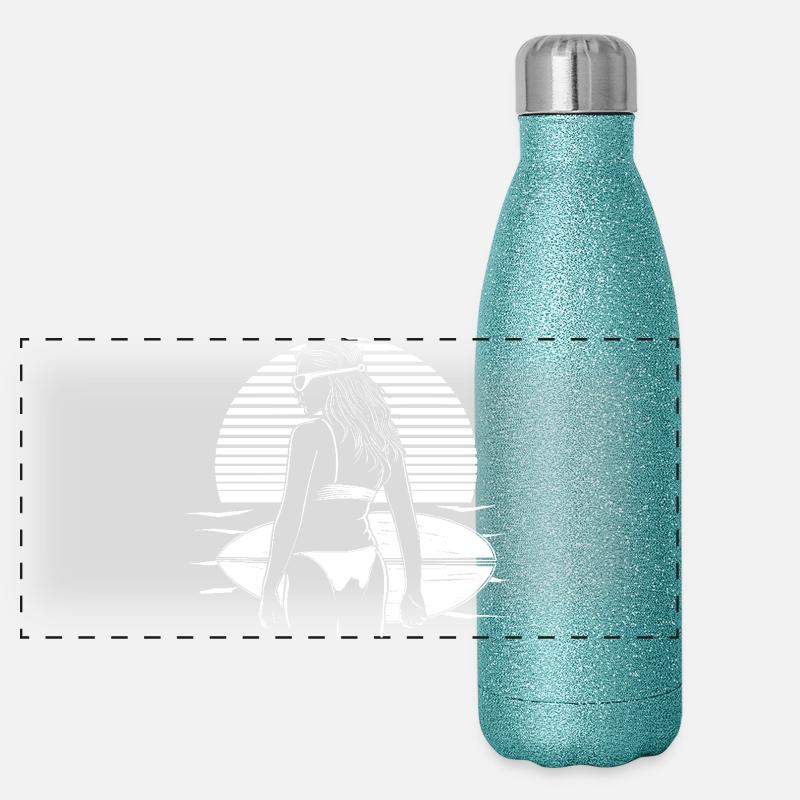 Surfeuse Gourde isotherme panoramique pailletée 500 ml