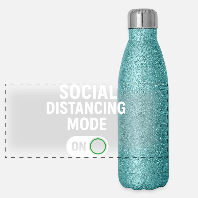 Mode de distanciation sociale activé Gourde isotherme panoramique pailletée 500 ml