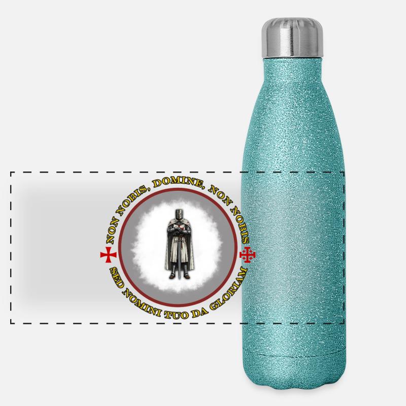 Knight Templar Panoramic Glitter Thermal Bottle 500 ml