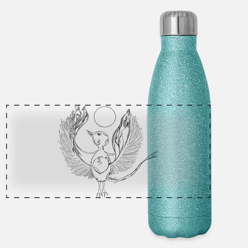 Oiseau fidèle Gourde isotherme panoramique pailletée 500 ml