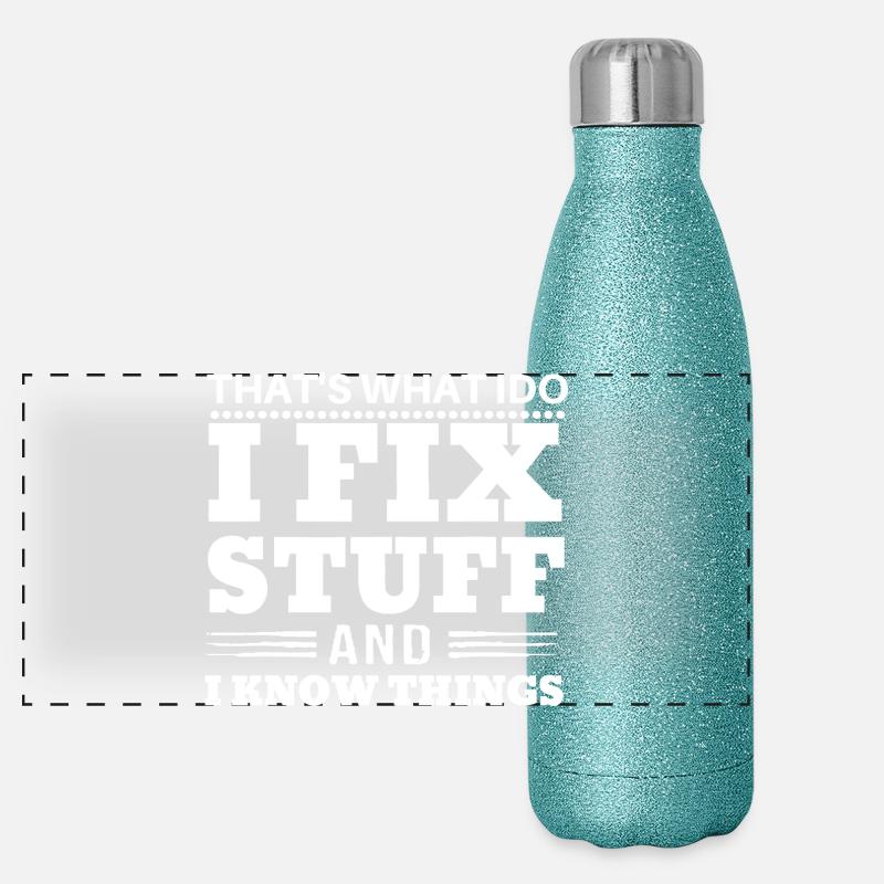 That’s What I Do Text Stuff Know Things Panoramic Glitter Thermal Bottle 500 ml