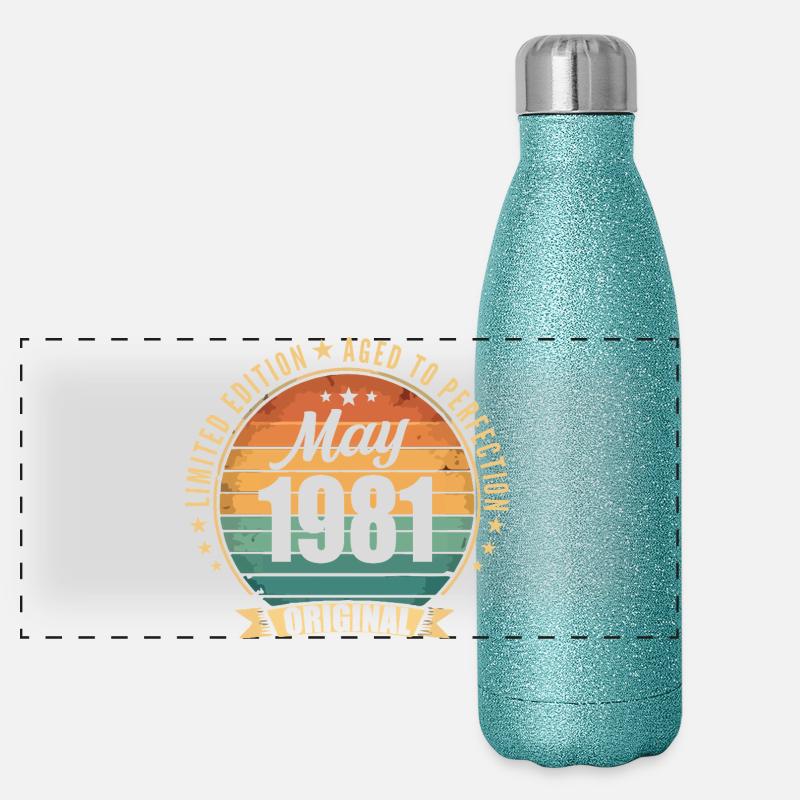 Légende de Mai 1981 Édition Limitée Gourde isotherme panoramique pailletée 500 ml
