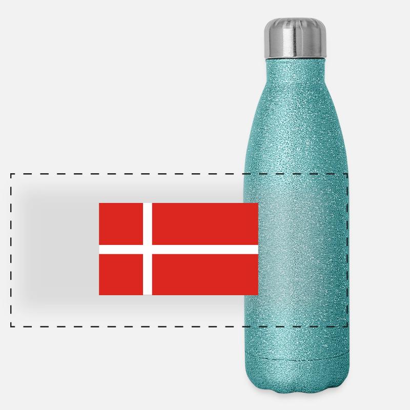 Dänemark Panorama Glitzer Isolierflasche 500 ml
