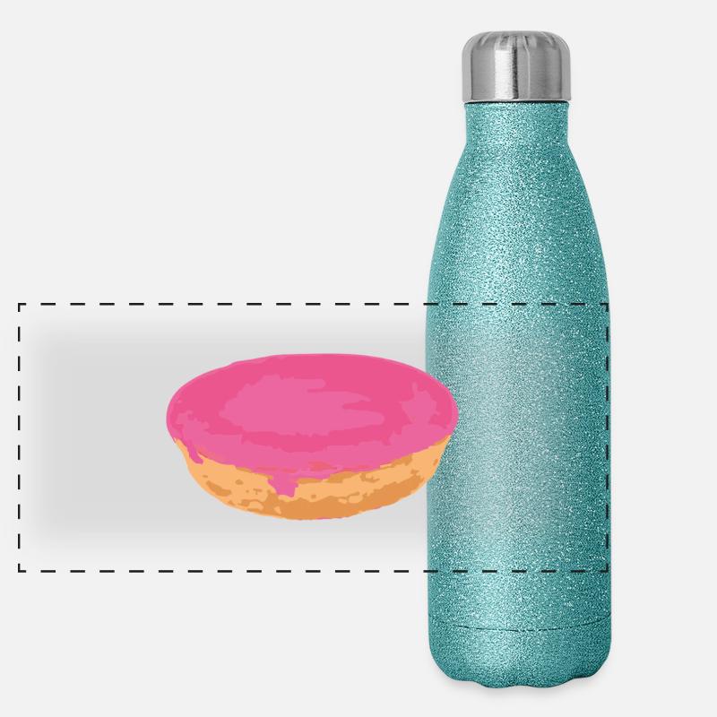 Snack-Attacke: der rosa Kuchen aus der Kantine! Panorama Glitzer Isolierflasche 500 ml