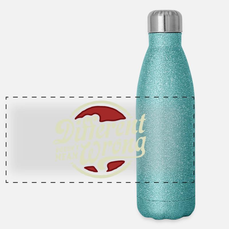 DIFFERENT DOES NOT MEAN WRONG Panoramic Glitter Thermal Bottle 500 ml