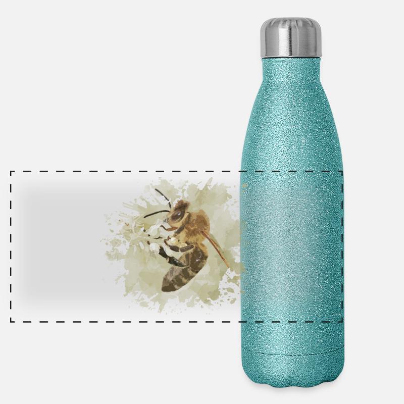 abeille Gourde isotherme panoramique pailletée 500 ml