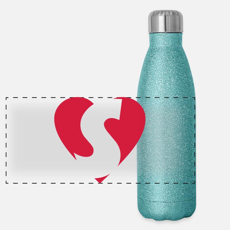 Cœur S - J'aime S Gourde isotherme panoramique pailletée 500 ml