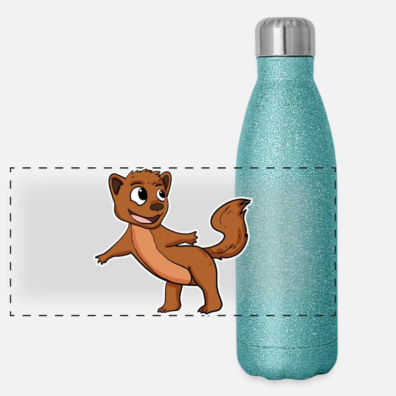 Weasel marten Panoramic Glitter Thermal Bottle 500 ml