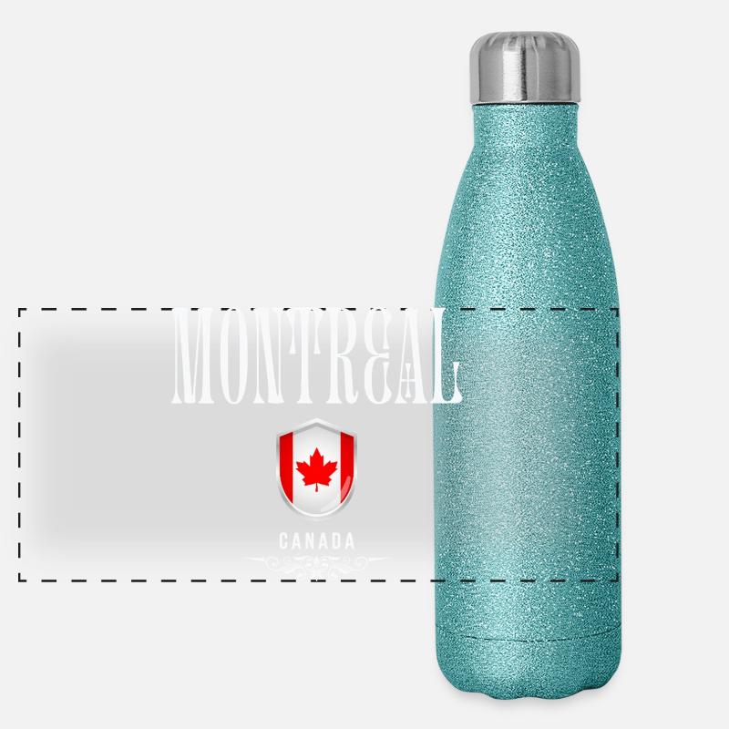 Montréal Canada, design élégant et minimaliste Gourde isotherme panoramique pailletée 500 ml