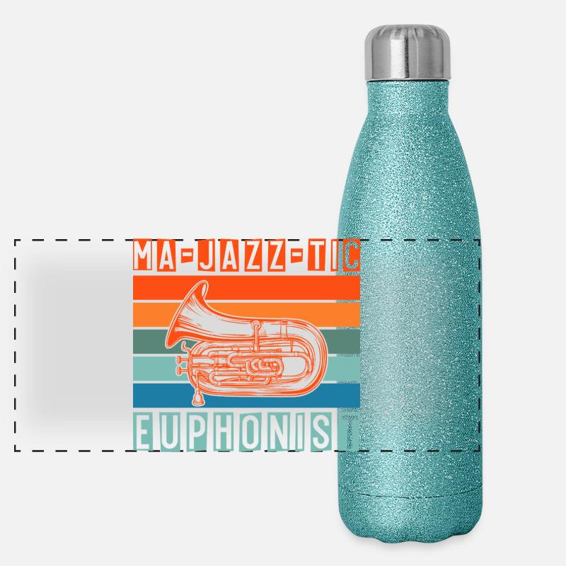 Euphonium Ma-Jazz-Tic Euphonist Baritone Marching Panorama Glitzer Isolierflasche 500 ml