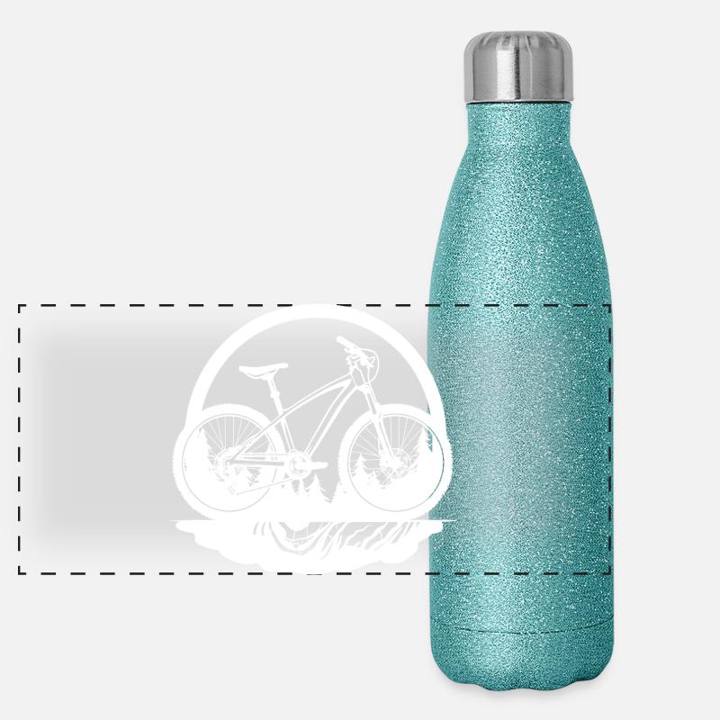 Mountainbiken Panorama Glitzer Isolierflasche 500 ml