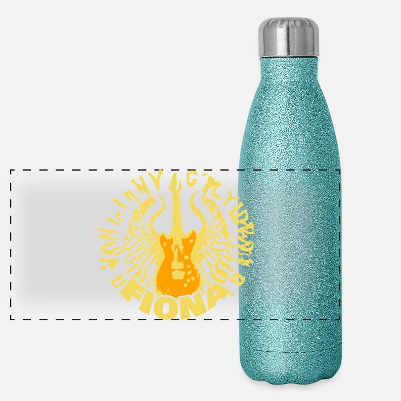 Fiona als Name Panorama Glitzer Isolierflasche 500 ml