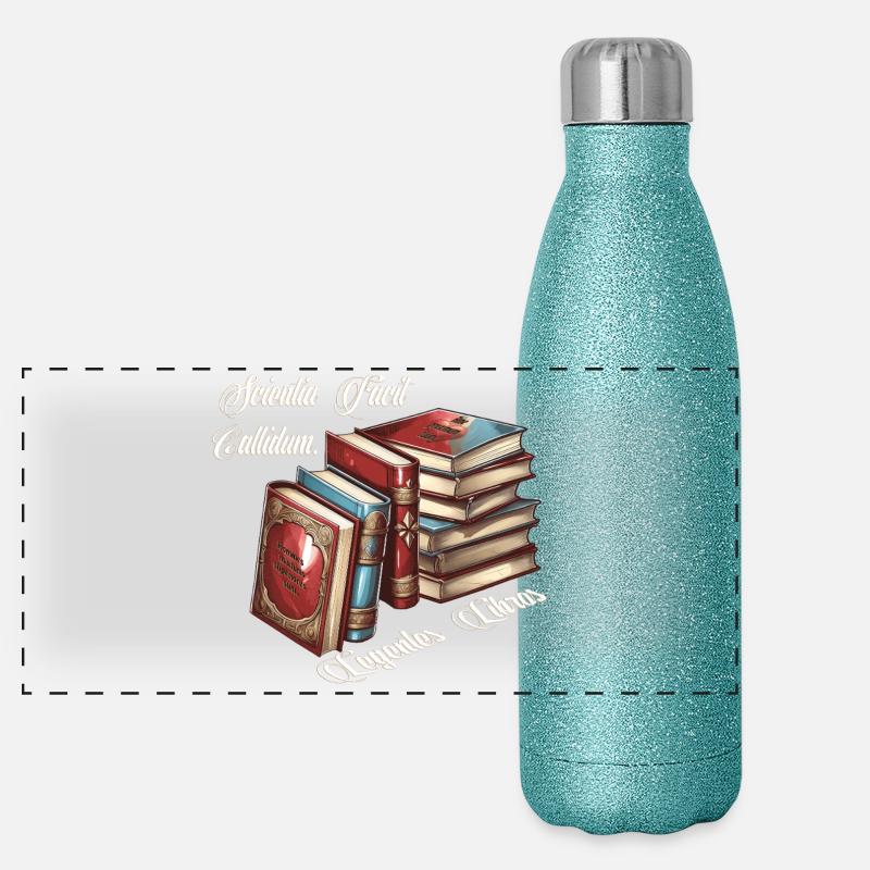 White Book Panorama Glitzer Isolierflasche 500 ml