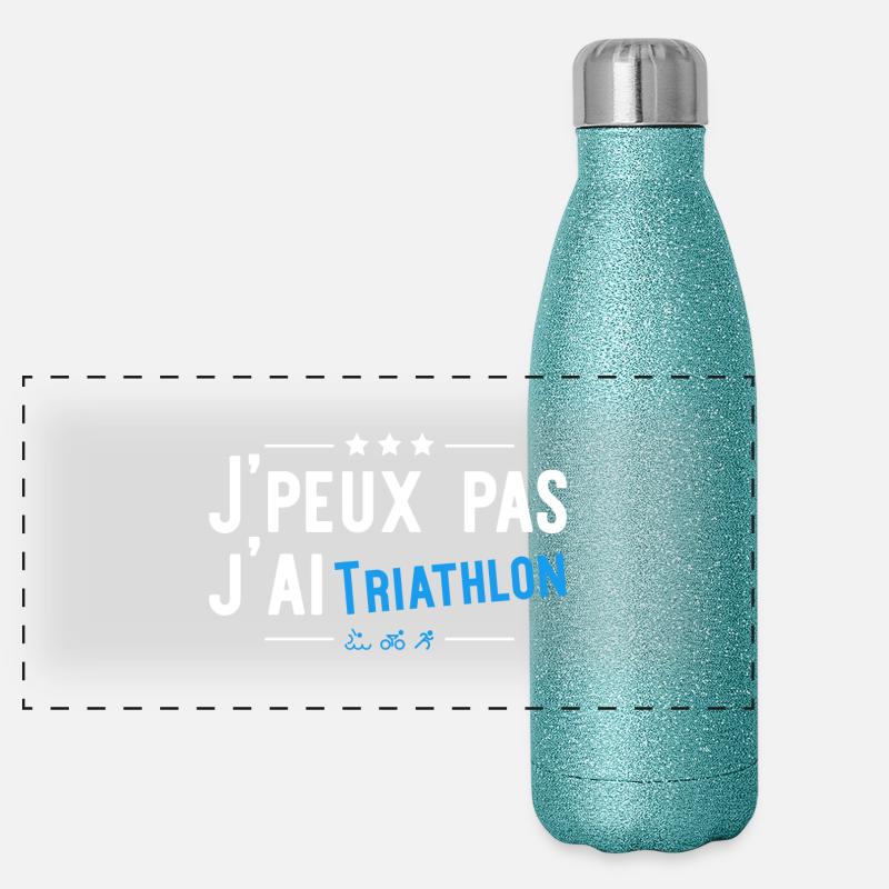 J'ai triathlon t-shirt drole Gourde isotherme panoramique pailletée 500 ml