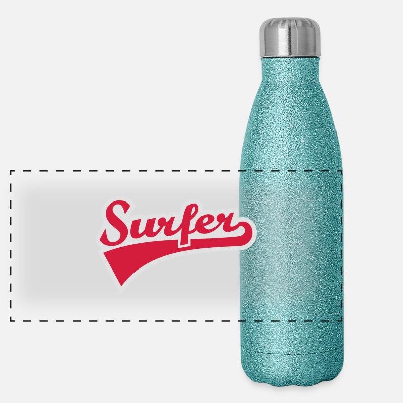 Surfer Panorama Glitzer Isolierflasche 500 ml