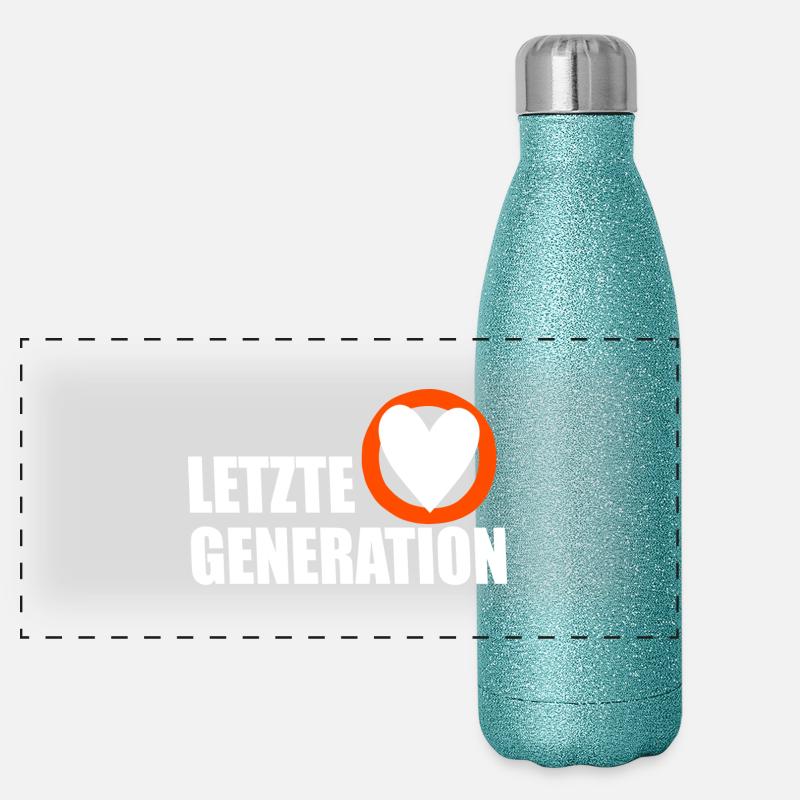 Letzte Generation - Design 5 Panorama Glitzer Isolierflasche 500 ml