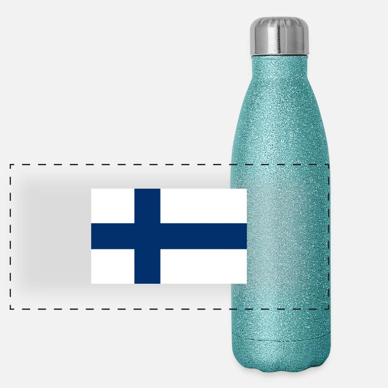 Finnland Panorama Glitzer Isolierflasche 500 ml