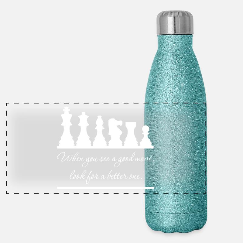 Cherchez toujours un meilleur train - Echecs Gourde isotherme panoramique pailletée 500 ml