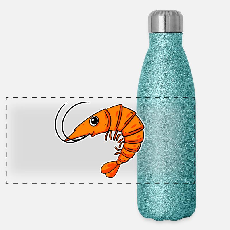 Shrimp Shrimp Panoramic Glitter Thermal Bottle 500 ml