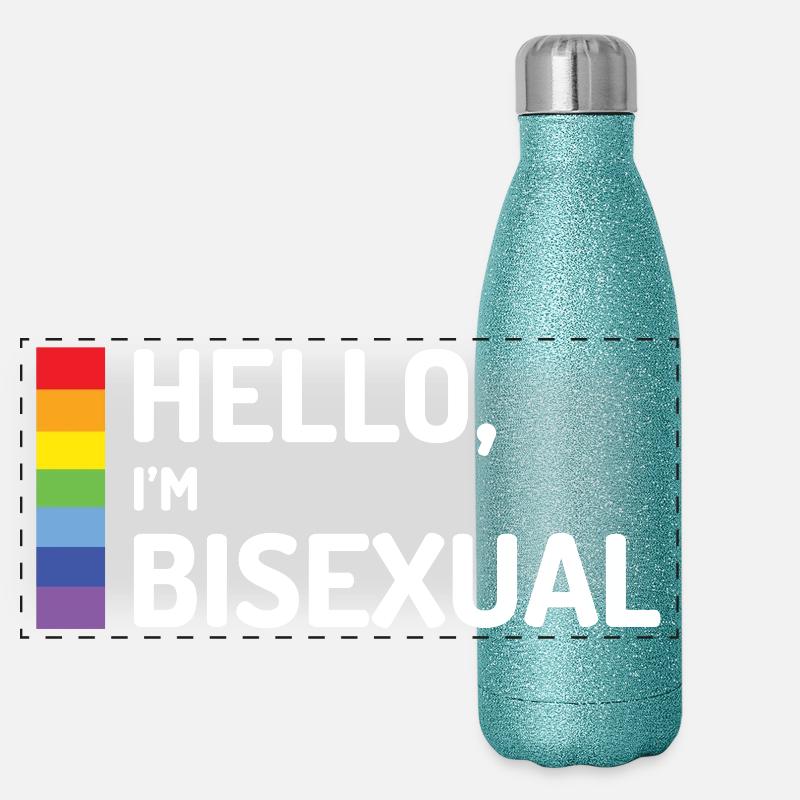 Hallo, ich bin bisexuell Panorama Glitzer Isolierflasche 500 ml