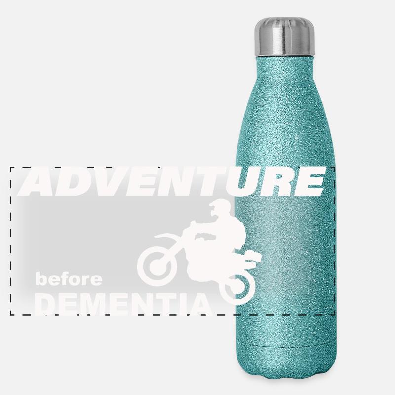 AVENTURE À MOTO Gourde isotherme panoramique pailletée 500 ml