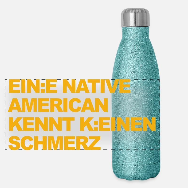 WOKE SATIRE: An Indian knows no pain Panoramic Glitter Thermal Bottle 500 ml