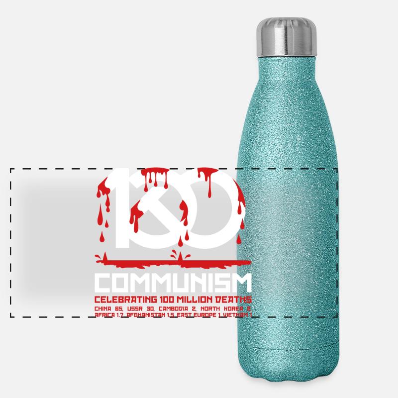 Communism, celebrating 100 million deaths Gourde isotherme panoramique pailletée 500 ml