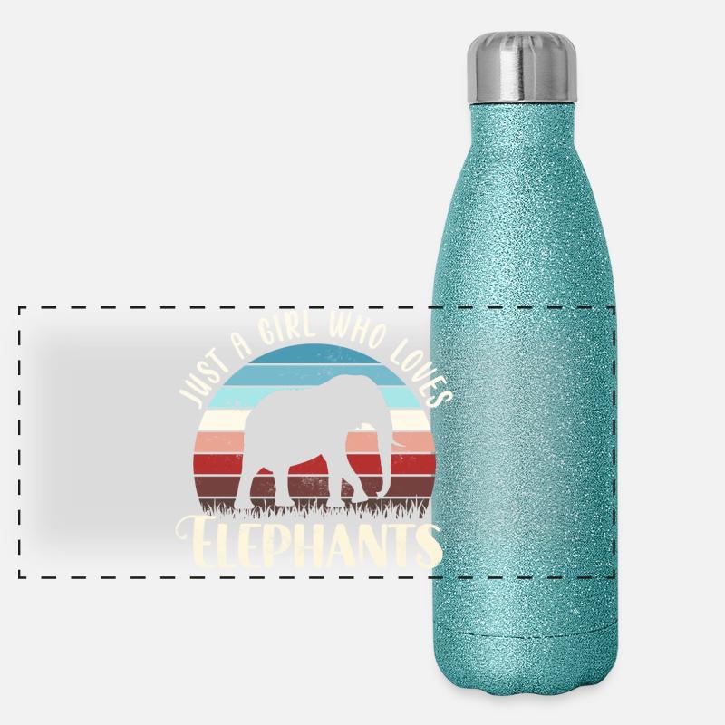 Elephant Elephant Panoramic Glitter Thermal Bottle 500 ml