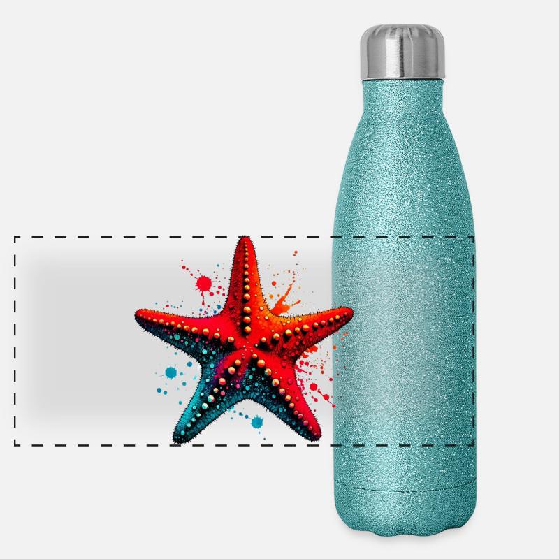 Étoile de mer Gourde isotherme panoramique pailletée 500 ml