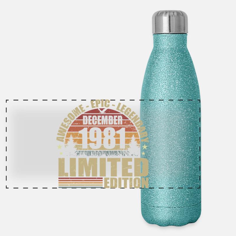 Dezember 1981 - Limitierte Auflage Dezember 1981 Panorama Glitzer Isolierflasche 500 ml